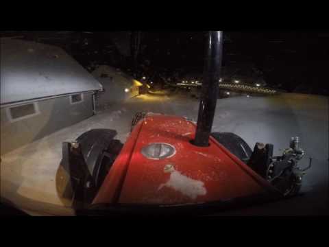 snow plowing with Massey Ferguson 4270